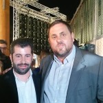 Simone Maulu - delegato di iRS e Oriol Junqueras - Presidente del Consiglio della Catalunya