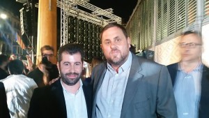 Simone Maulu - delegato di iRS e Oriol Junqueras - Presidente del Consiglio della Catalunya