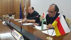 Jordi Miró, Presidente di Estat Català e Presidente de la Federació d’Entitats de la Mediterrània e Mauro Murgia - rappresentante dell'Abkhazia in italia